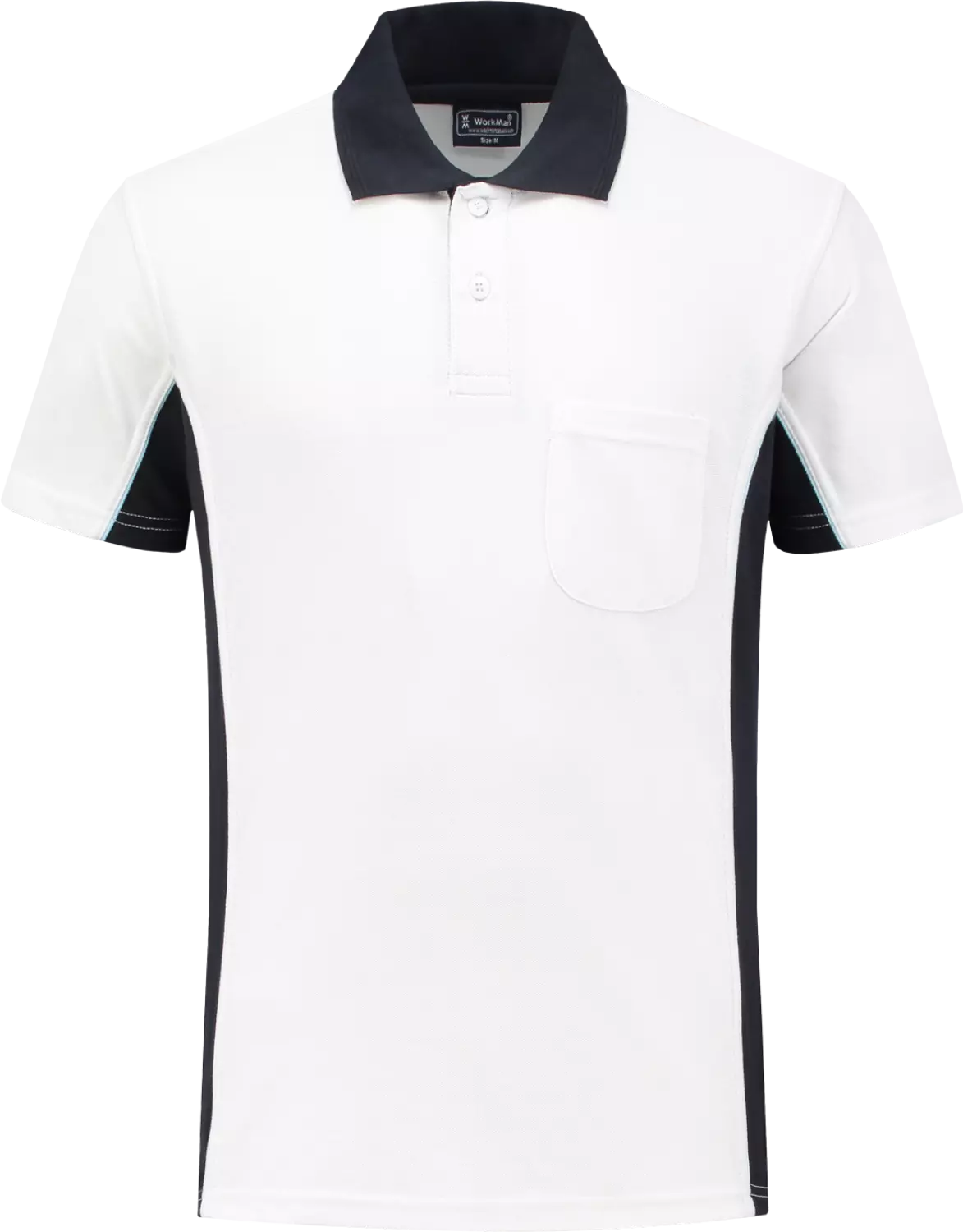 Workman 1401 Poloshirt - Wit / Navy - 5XL