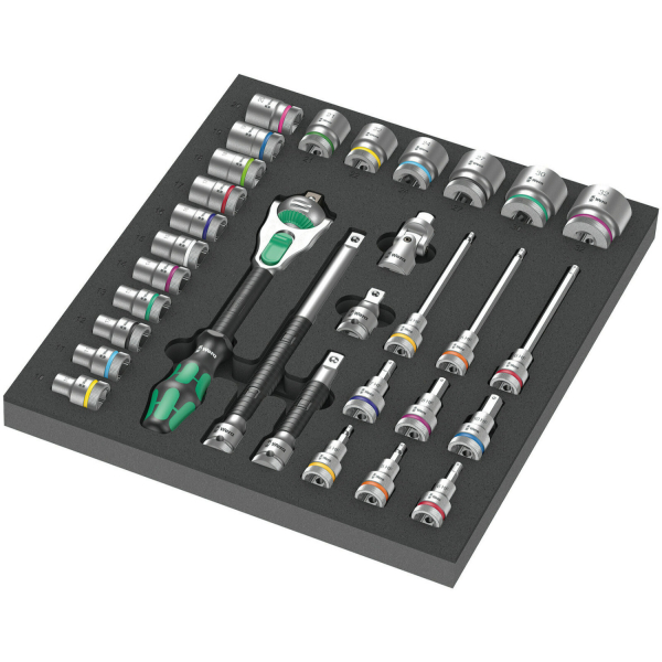 Wera 05150112001 9722 31-delige 8000 C Zyklop Set In Schuimstof Inleg - 1/2"