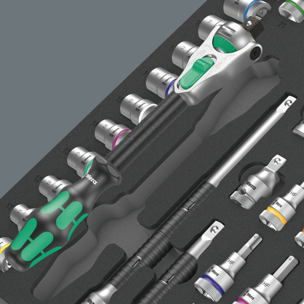 Wera 05150112001 9722 31-delige 8000 C Zyklop Set In Schuimstof Inleg - 1/2" - Detailed view of the product