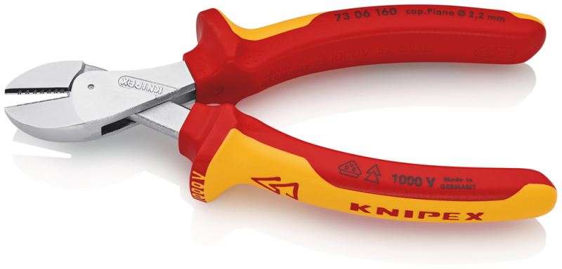 Knipex 7306160 X-Cut Kracht Zijsnijtang - 160mm - Detailed view of the product