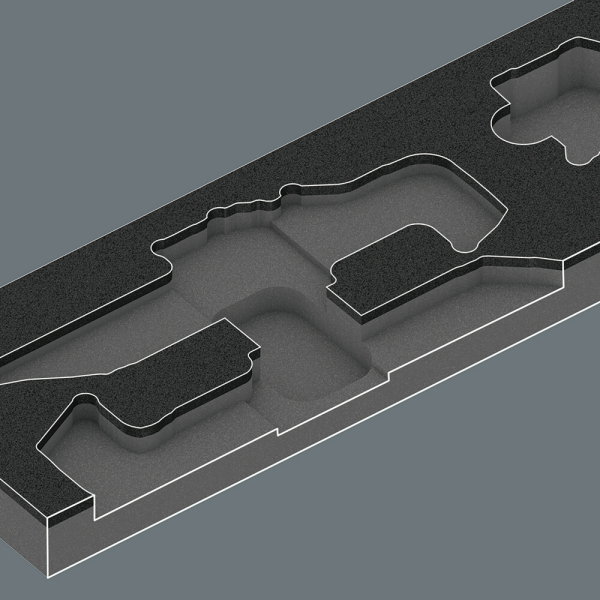 Wera 05150140001 9740 20-delige Inbussleutelset In Schuimstof Inleg - Inbus/Torx - Detailed view of the product
