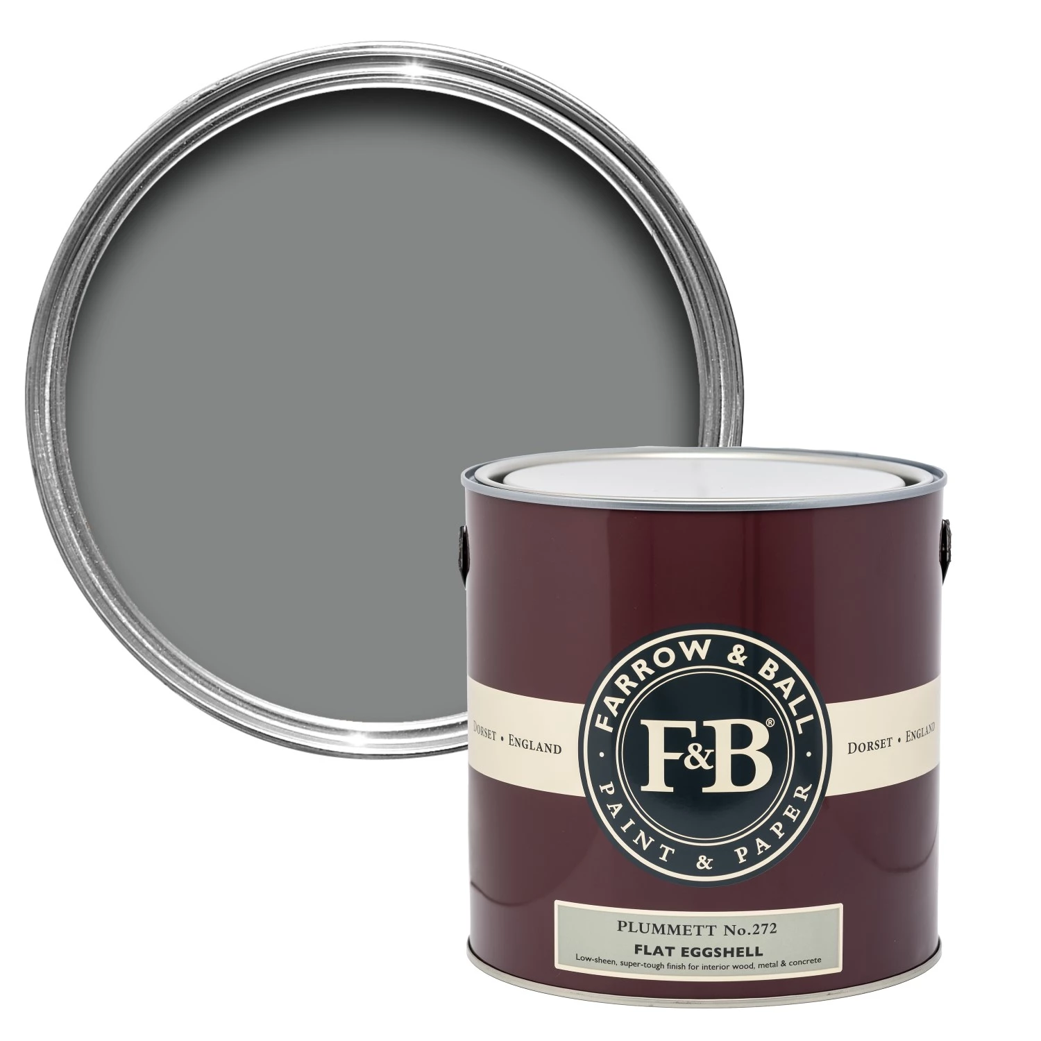 Farrow&Ball Flat Eggshell Plummett No.272 - 2,5L