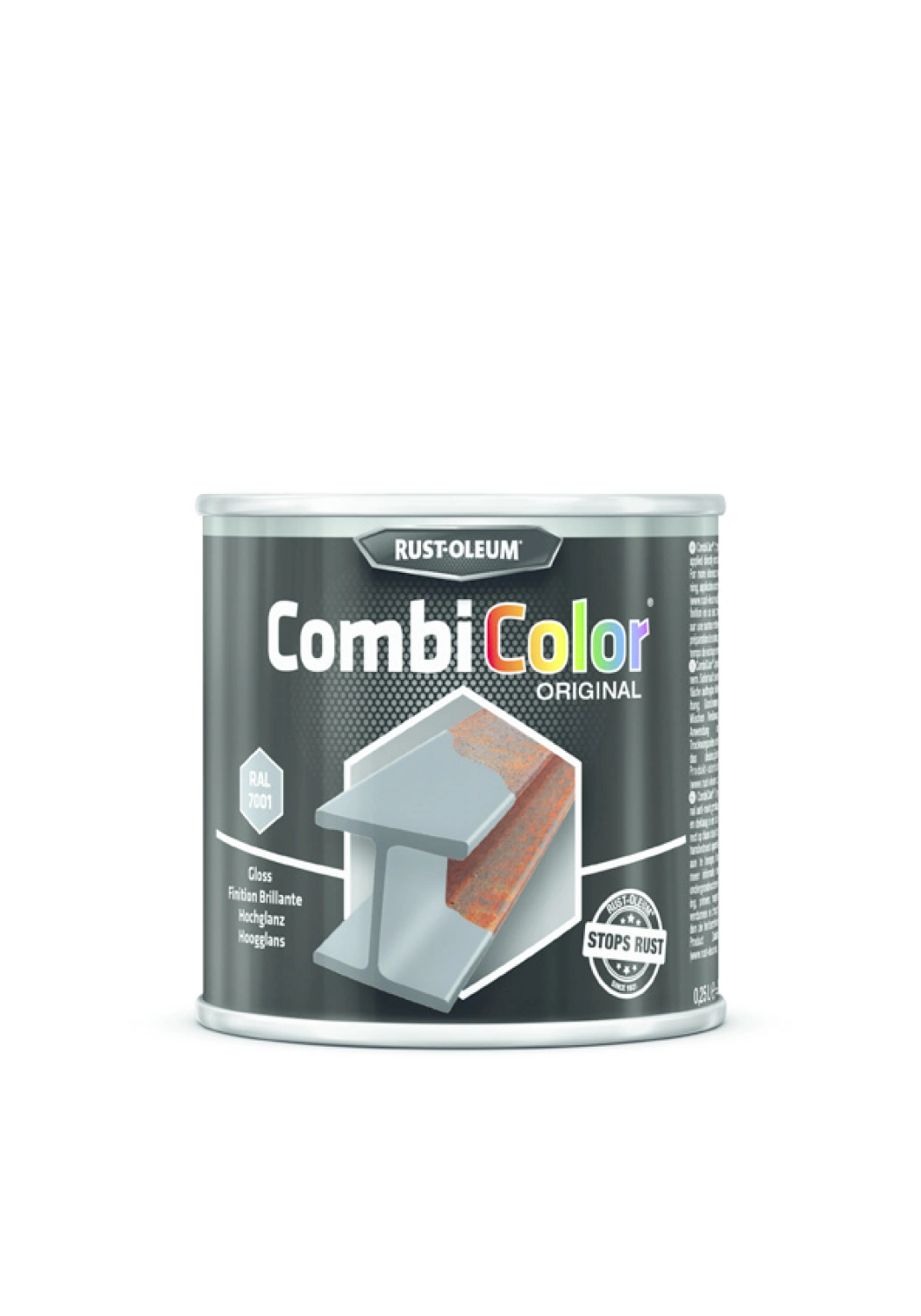 Rust-Oleum Combicolor Hoogglans - RAL 7001 Zilvergrijs - 0,75L