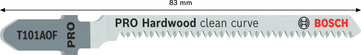 Bosch PRO T101AOF Hardwood Clean Curve Decoupeerzaagblad - 83mm - Hout (5st) thumbnail 4
