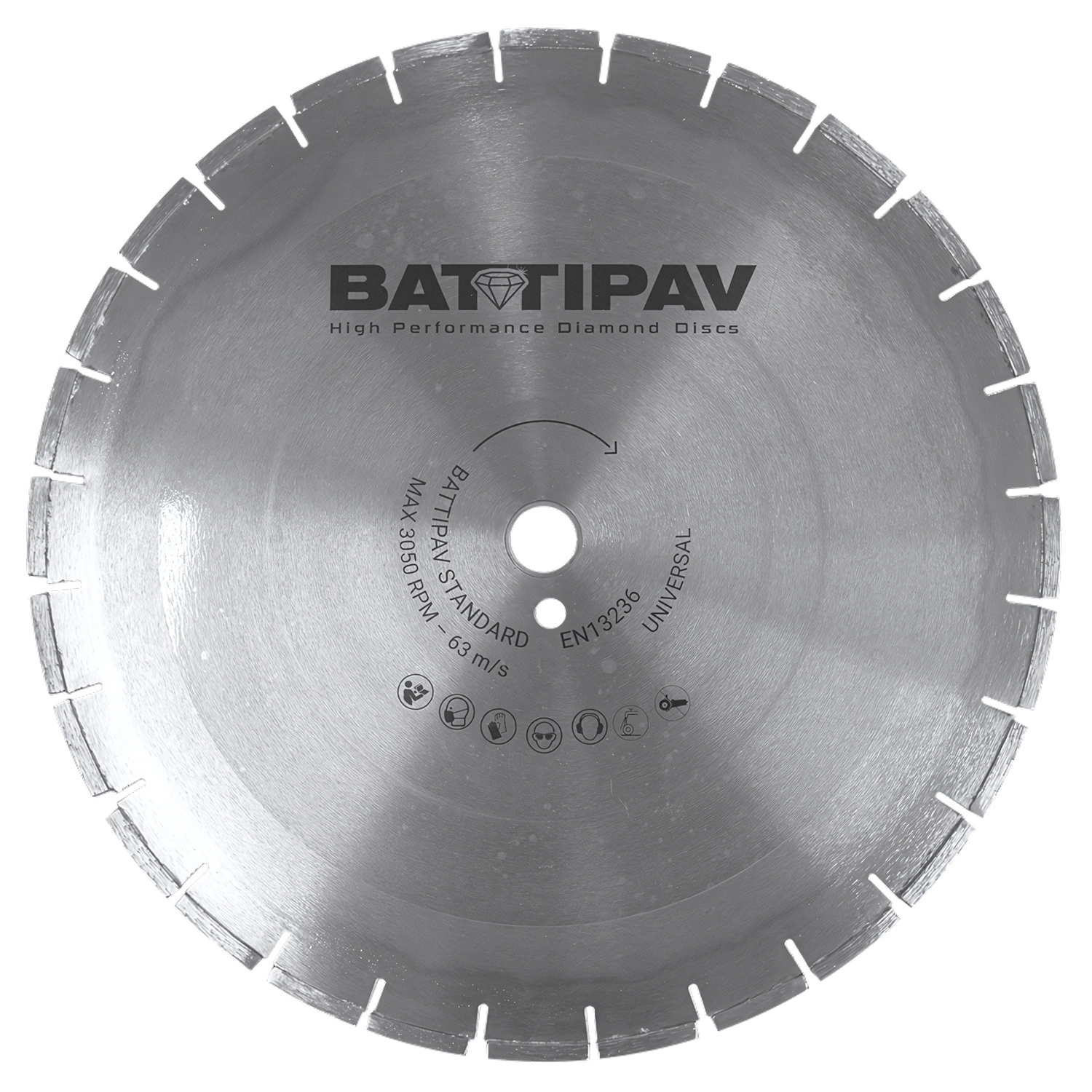 Battipav 13.701.43 Standaard Multi-cut Diamantzaagblad Voor Natzagen - 400 X 25,4 - Middelhard Tot Harde Steen afbeelding
