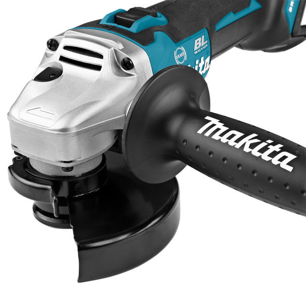 Makita DGA506RTJ 18V Li-Ion Accu Haakse Slijper Set (2x 5.0Ah Accu) In Mbox - 125mm - Koolborstelloos - Softstart - Detailed view of the product