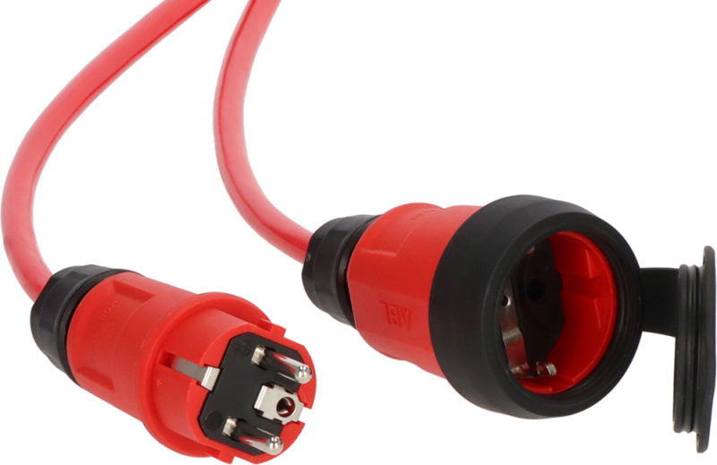 Brennenstuhl Professional VQ 1110 Verlengsnoer H07BQ-F 3G1,5 - IP44 - 5m - Rood - Detailed view of the product