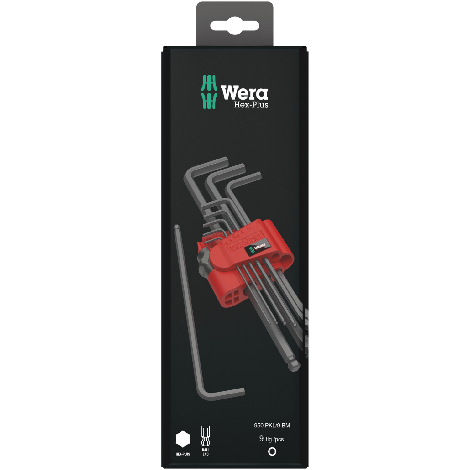 Wera 05073596001 950/9 9 Delige Hex-Plus Inbussleutelset - 1,5-10mm