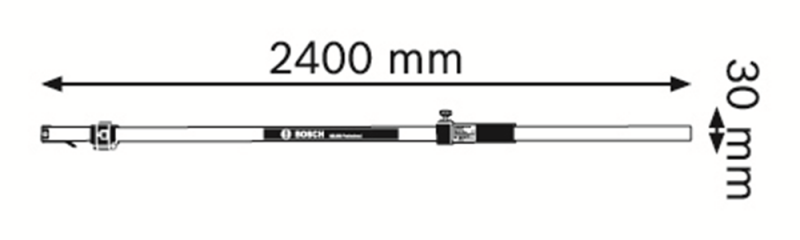 Bosch GR 240 Meetlat Uitschuifbaar - 240cm - Detailed view of the product