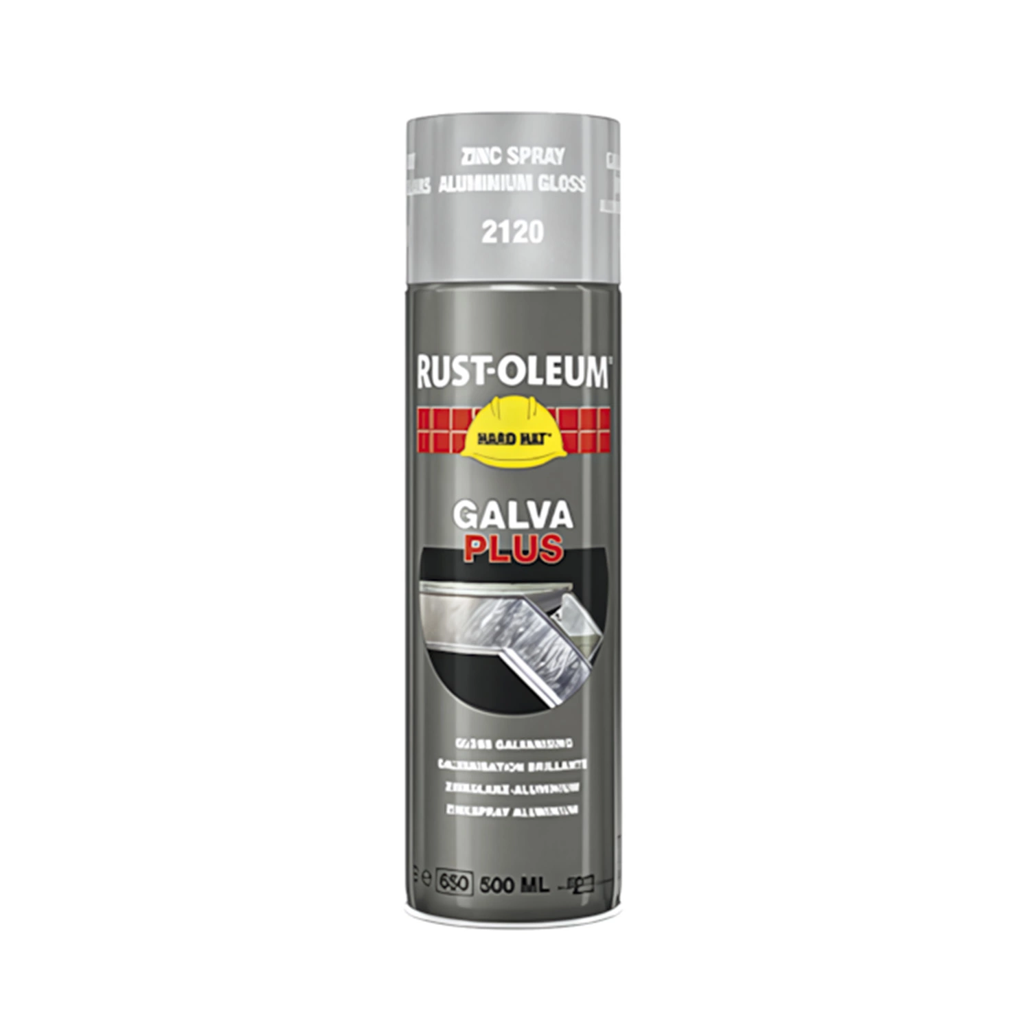 Rust-Oleum Hard Hat Galva-Plus - Fonkelend Aluminium - 0,5L