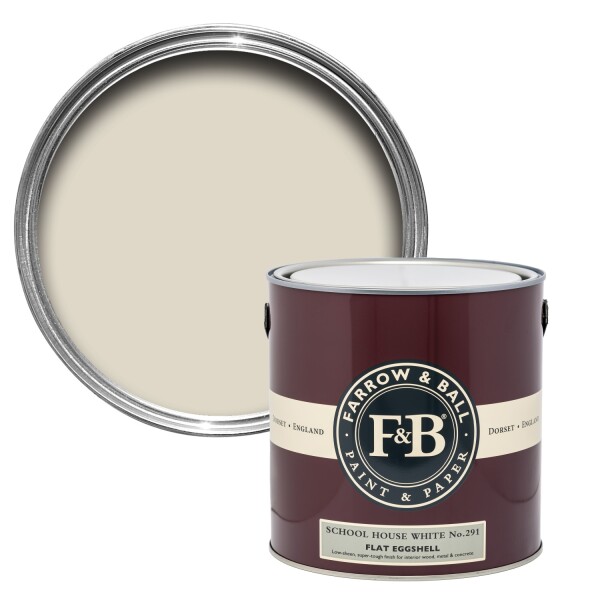 Farrow&Ball Flat Eggshell School House White No.291 - 5L afbeelding