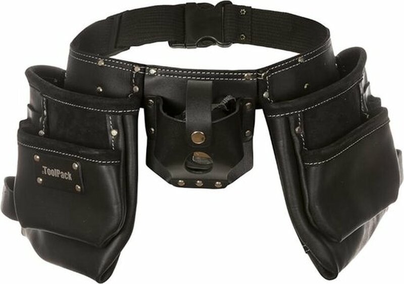 ToolPack 366.000 Industrial Gereedschapsgordel Zwart - Dubbel - Leer