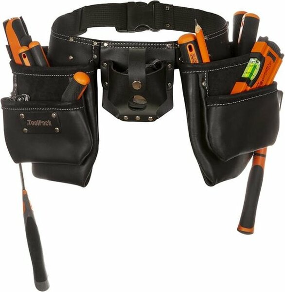 ToolPack 366.000 Industrial Gereedschapsgordel Zwart - Dubbel - Leer - Detailed view of the product