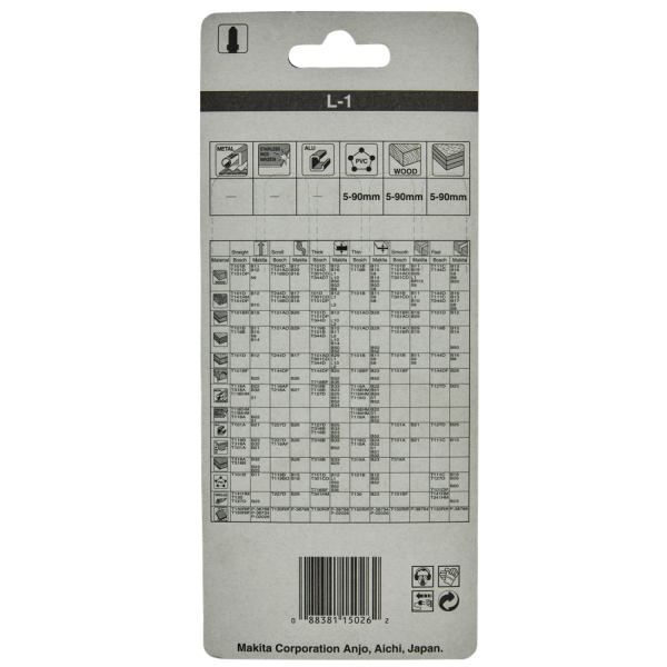 Makita A-86290 HCS Decoupeerzaagblad L1 - Zuiver - Hout / Kunststof (5st) - Detailed view of the product