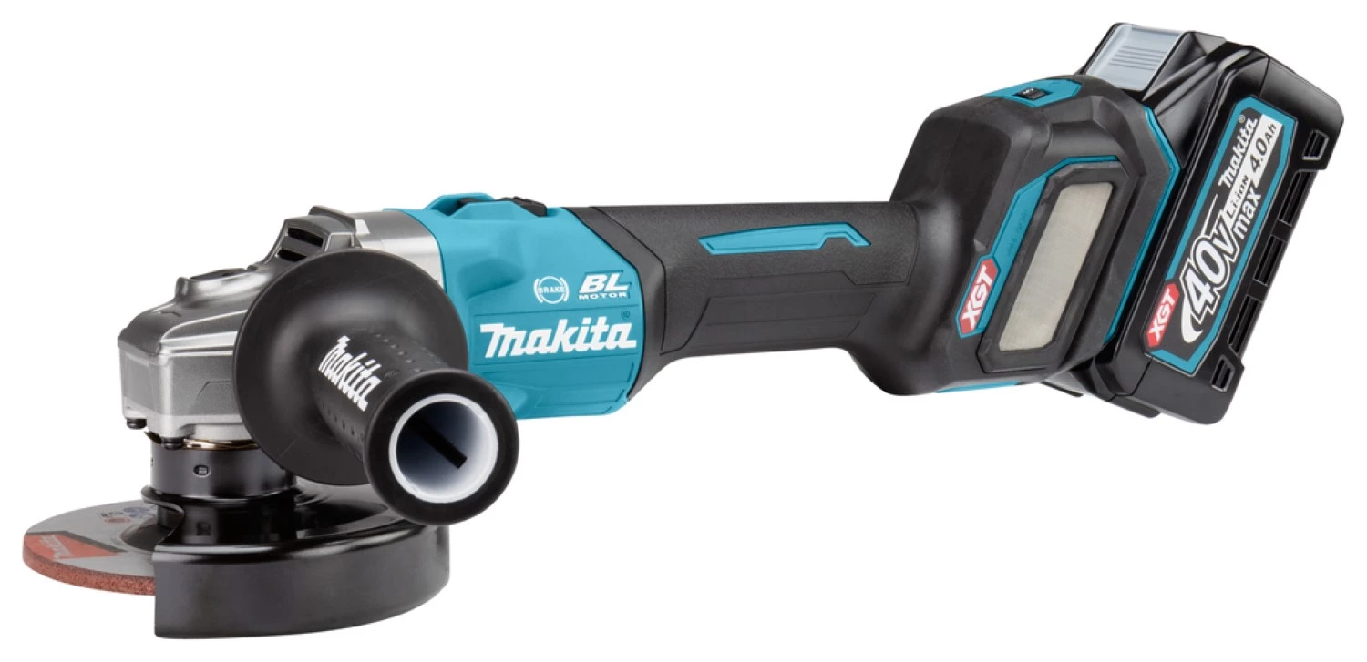 Makita GA023GM201 XGT 40V Max Li-Ion Accu Haakse Slijper Set (2x 4,0Ah) In Mbox - 125mm - Koolborstelloos thumbnail 3