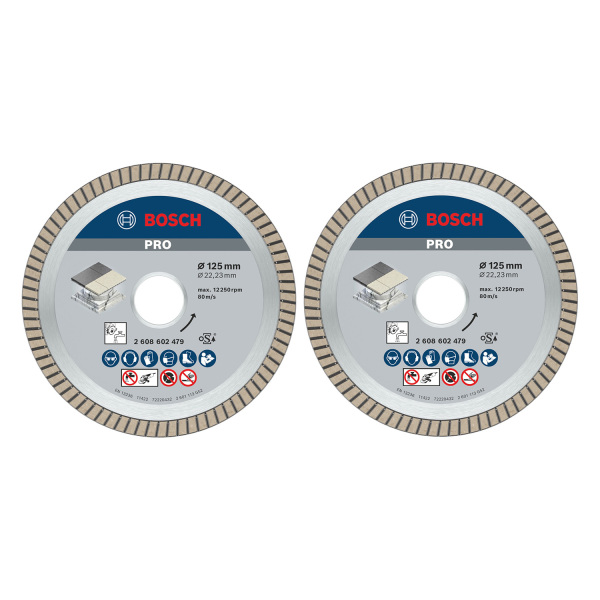 Bosch 061599766Z Diamantschijven - Tegels - 125 Mm (2 Stuks)