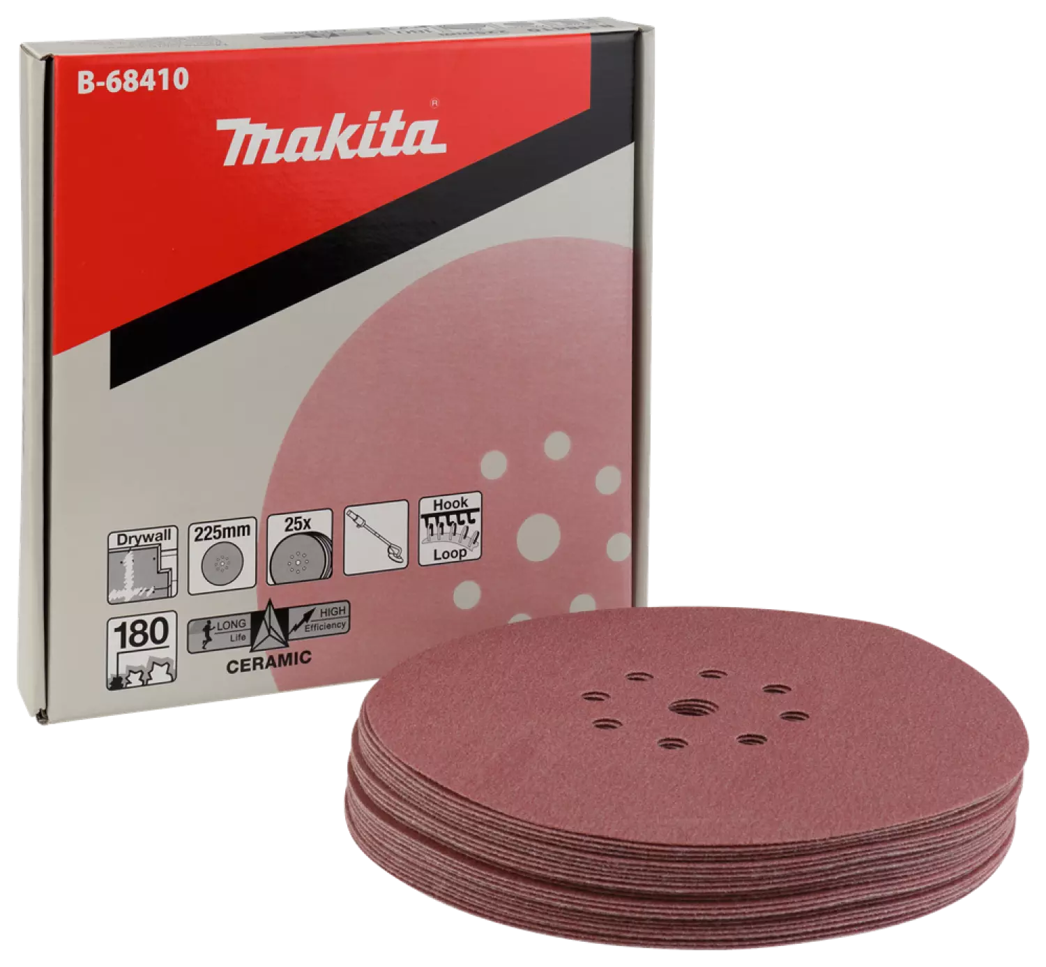 Makita B-68410 Schuurschijf 225mm K180 Velcro