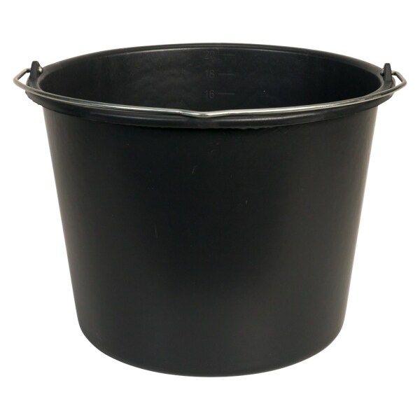 Gripline EMM00200-0001 Durable Bouwemmer - 20L - Zwart - Detailed view of the product