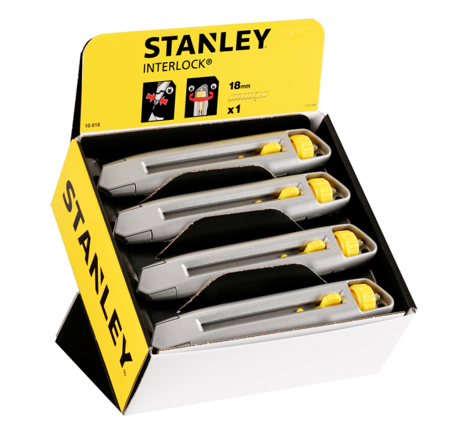 Stanley 1-10-018 Metalen Afbreekmes Met Interlock - 18mm - Detailed view of the product