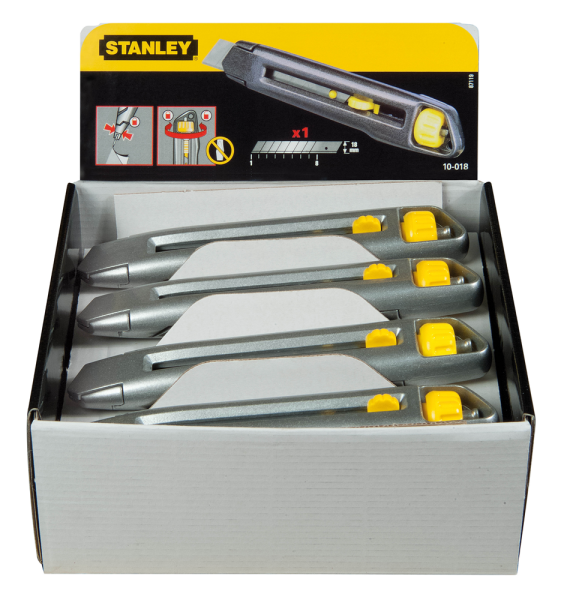 Stanley 1-10-018 Metalen Afbreekmes Met Interlock - 18mm - Detailed view of the product