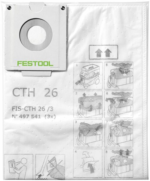 Festool 497541 Veiligheid Filterstofzak Voor CTH 26 (3st)
