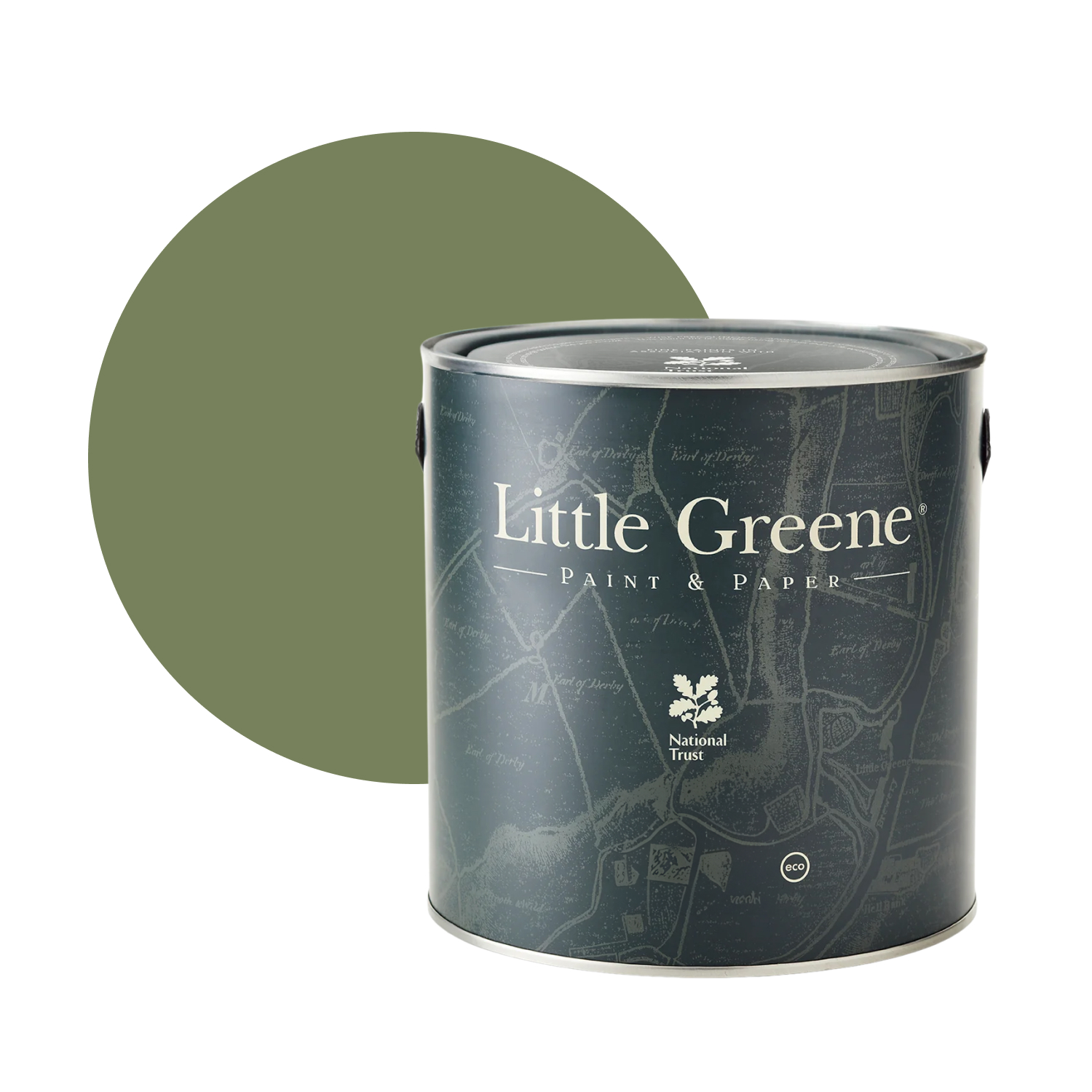 Little Greene Tom's Oil Eggshell - Sage Green No. 80 - 2,5L
