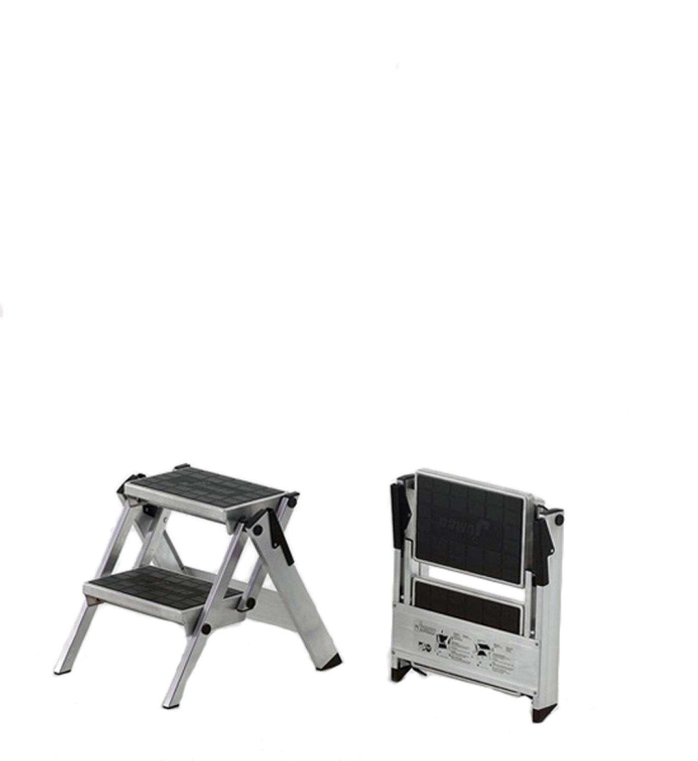 Little Jumbo 1313650200 Trap - Enkel - Aluminium - 2 Treden Kunststof - Max. Werkhoogte 2.46 M.