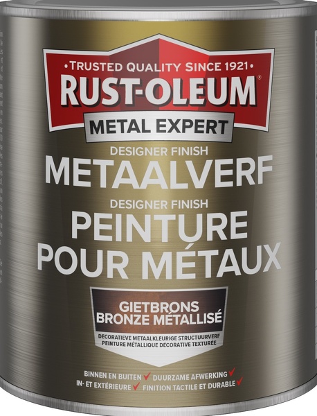 rust-oleum metal expert designer finish metaalverf gietbrons 0.75 ltr