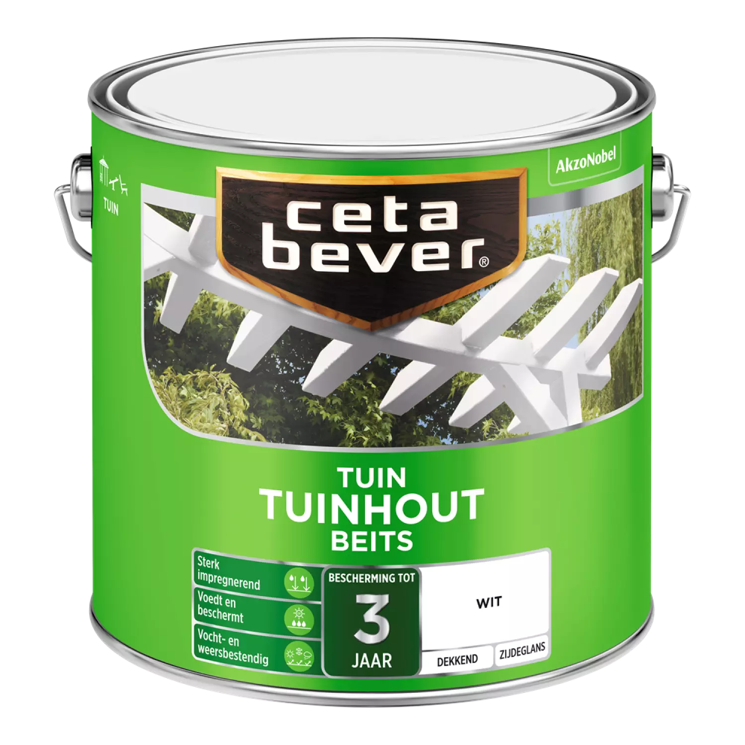 Cetabever Dekkende Tuinbeits - Wit - 2,5L