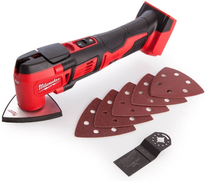 Milwaukee M18 BMT-0 18V Li-Ion Accu Multitool Body + 8 Delige Accessoireset