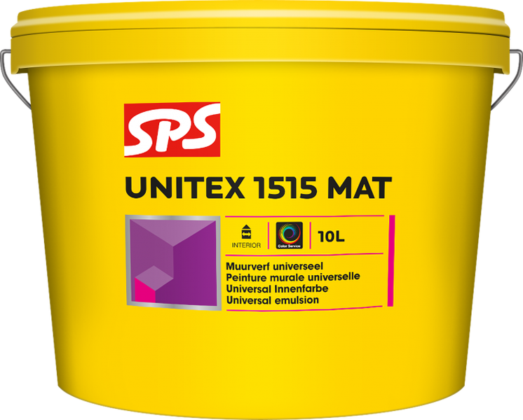 SPS Unitex 1515 | 10 L | RAL 9010 | Matte Binnen Muurverf | Goed Dekkend | Goed Afwasbaar | Klusverf