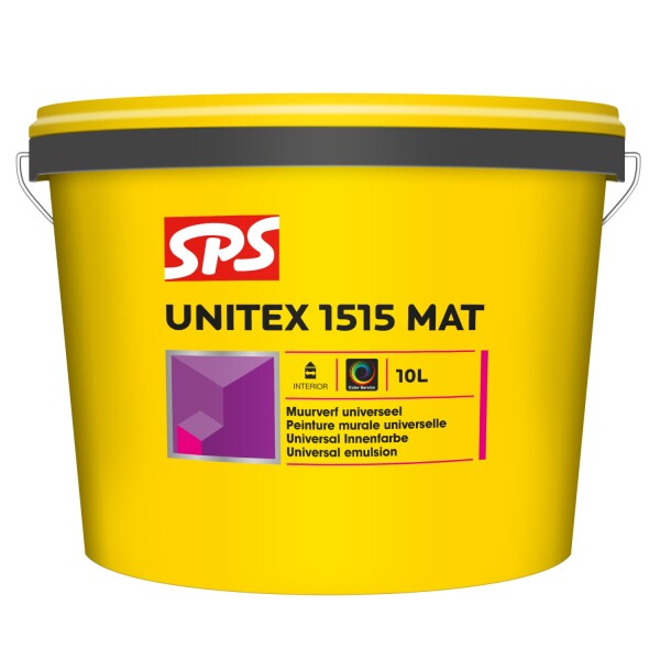 SPS Unitex 1515 | 10 L | RAL 9010 | Matte Binnen Muurverf | Goed Dekkend | Goed Afwasbaar | Klusverf