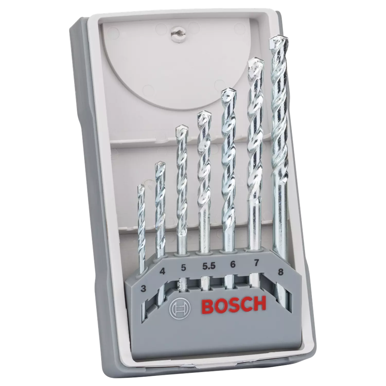 Bosch 2607017035 7 Delige Steen-spiraalboor Set In Cassette - 3 / 4 / 5 / 5,5 / 6 / 7 / 8mm
