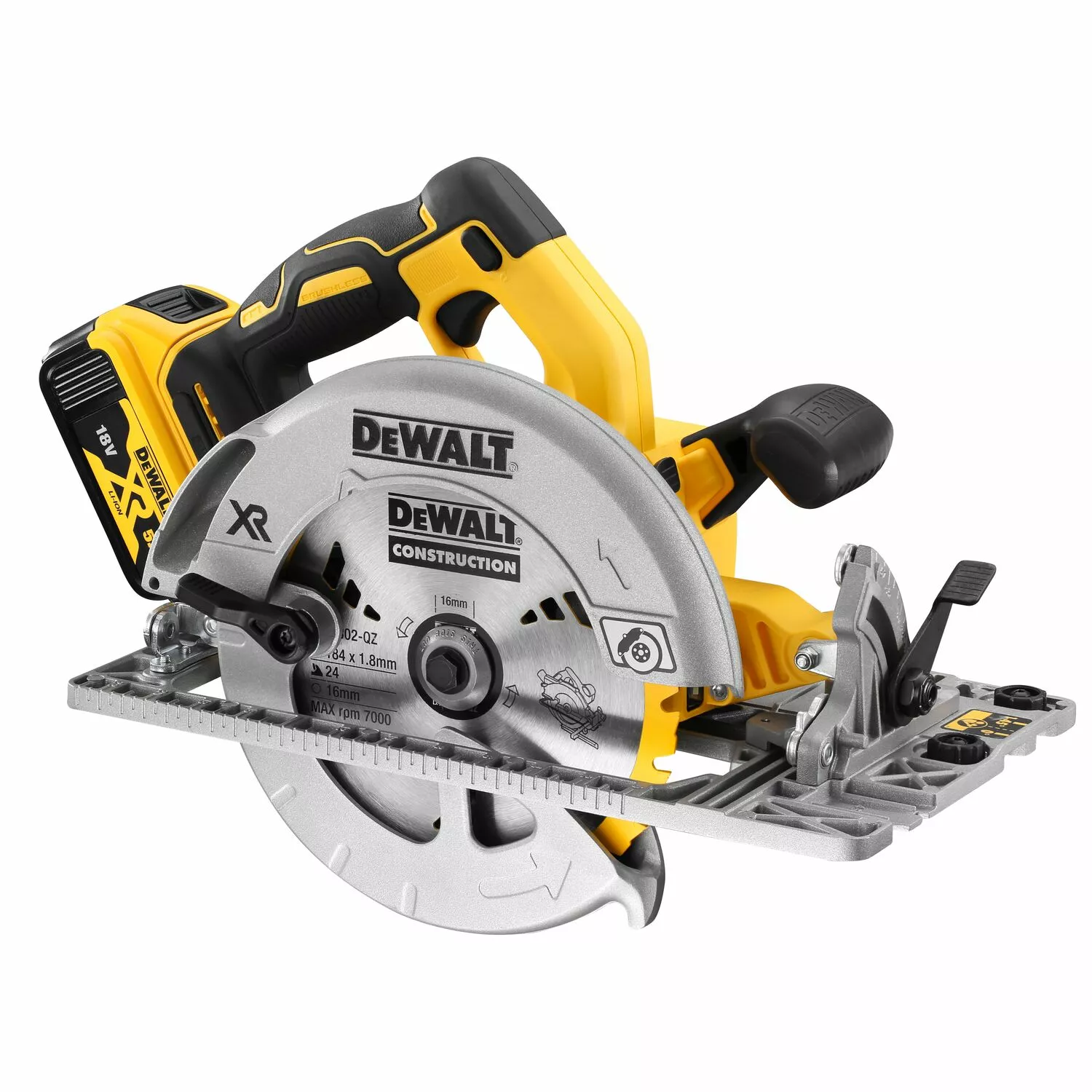 DeWALT DCS572P2 Accu Cirkelzaag 184mm 18V XR 5.0Ah in TSTAK