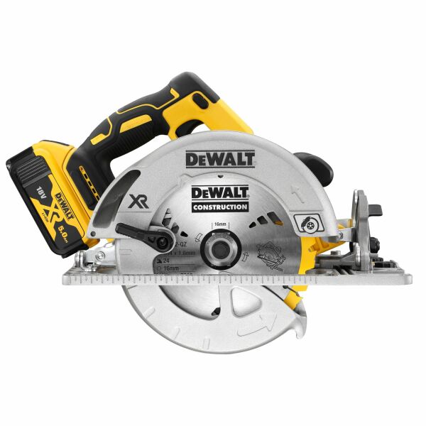 DeWALT DCS572P2-QW 18V Li-ion XR Accu Cirkelzaag Set (2x 5.0Ah) In TSTAK - 184mm - Detailed view of the product