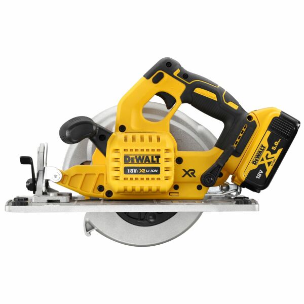 DeWALT DCS572P2-QW 18V Li-ion XR Accu Cirkelzaag Set (2x 5.0Ah) In TSTAK - 184mm - Detailed view of the product