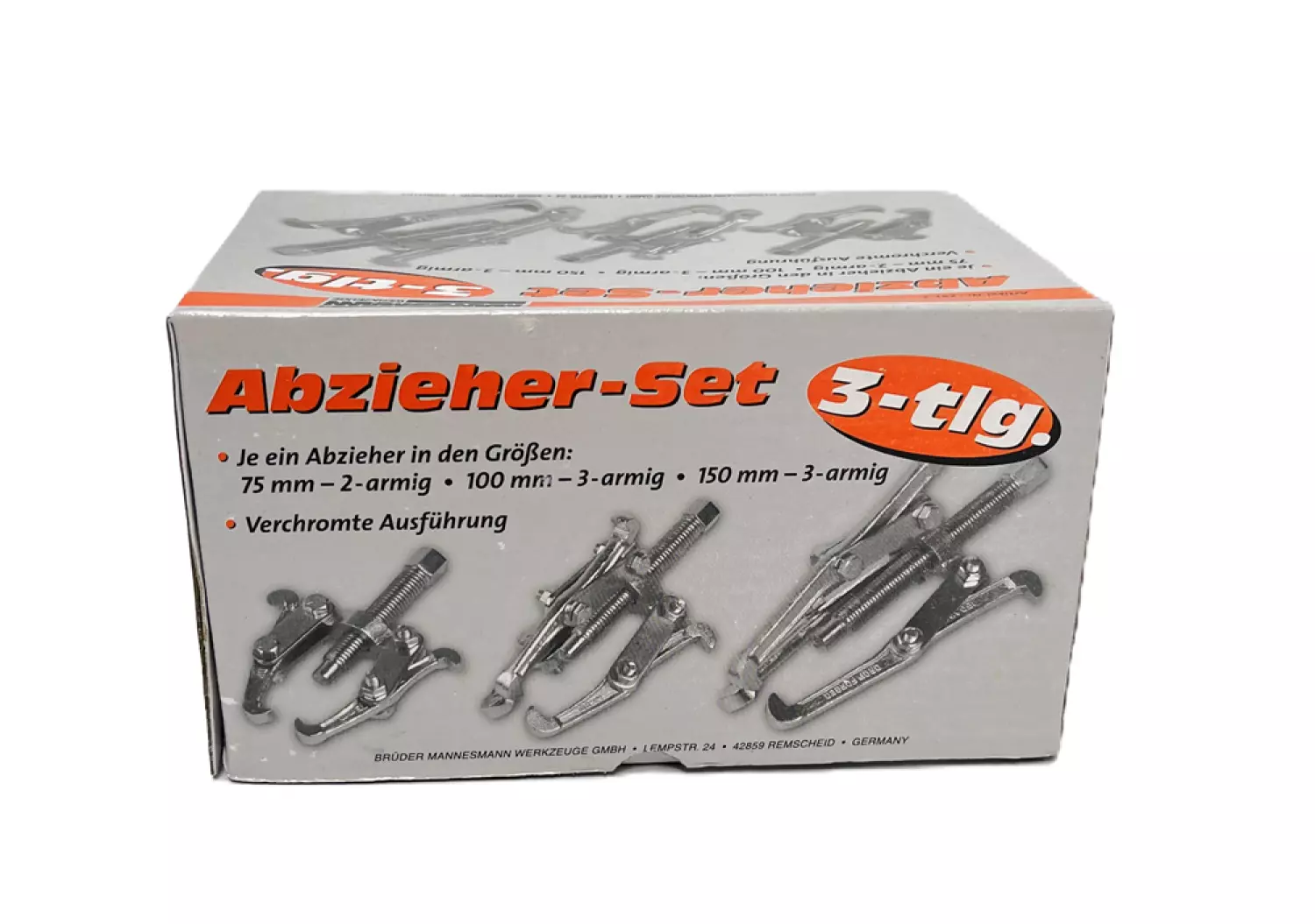 Bruder Mannesmann 291-3 3-delige Poelietrekkerset - 75 / 100 / 150mm thumbnail 3