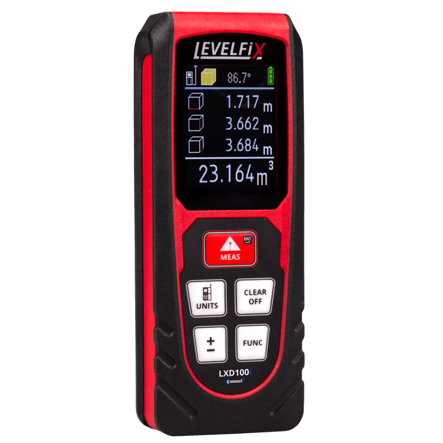 Levelfix LXD100i Afstandsmeter In Tas - Bluetooth - 100m - IP54