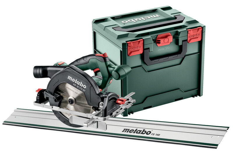 Metabo KS 18 LTX 57 SET 18V Li-Ion Accu Cirkelzaag In MetaBOX Met Geleiderail FS 160 - 57mm