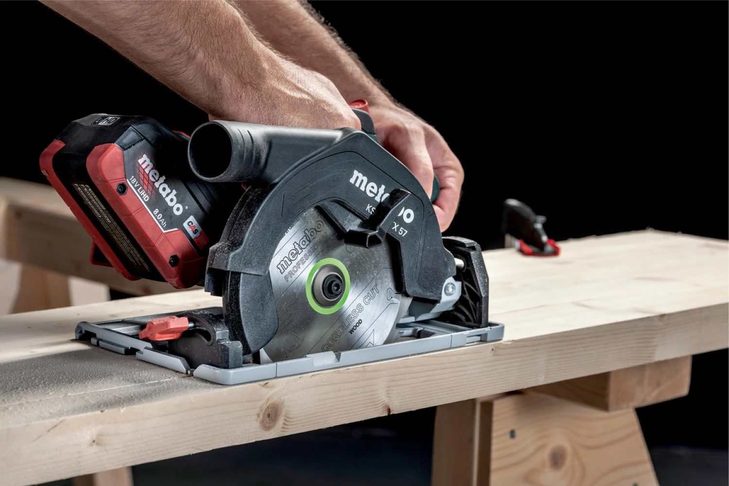 Metabo KS 18 LTX 57 SET 18V Li-Ion accu cirkelzaag set in metaBOX met geleiderail FS 160 - 57mm