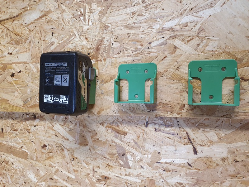 StealthMounts BM-MHH18-GRN-6 Accuhouder Voor Hikoki/Hitachi 18V/36V - Groen - 6-pack - Detailed view of the product