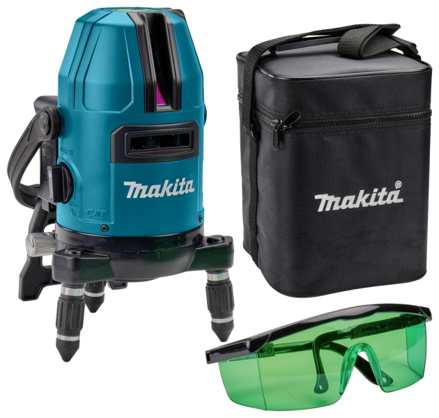 Makita SK20GDZ 12V Max Li-ion Accu Kruislijnlaser Body In Tas- Groen - 3 Lijnen EAN: 88381880428