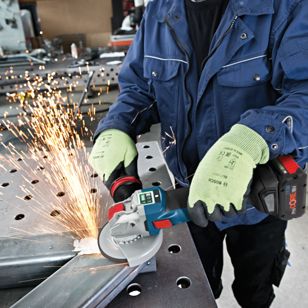 Bosch GWX 18 V-10 PSC 18V Li-Ion Accu X-LOCK Haakse Slijper Body In L-Boxx - 125mm - Variabel - Koolborstelloos - Simply Connected - Detailed view of the product