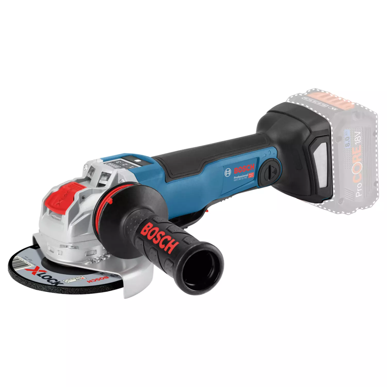 Bosch GWX 18 V-10 PSC 18V Li-Ion accu X-LOCK Haakse slijper body in L-Boxx - 125mm - variabel - koolborstelloos - Simply Connected
