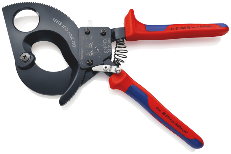 Knipex 9531280 Kabelschaar Ratelprincipe - 280mm - Detailed view of the product