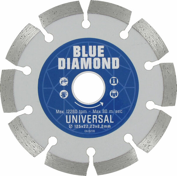 Blue Diamond Diamantdroogzaag Ø150X22.23Mm, Type Universeel.