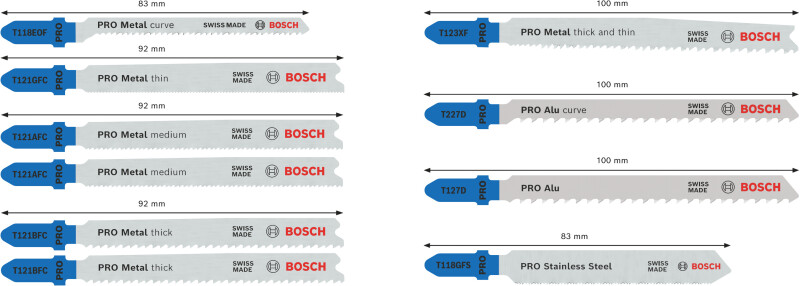 Bosch 2607011942 PRO 10-delige Metaal En Aluminium Zaagbladenset In Robustline Cassette - Detailed view of the product