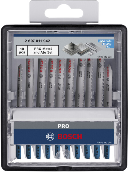 Bosch 2607011942 PRO 10-delige Metaal En Aluminium Zaagbladenset In Robustline Cassette - Detailed view of the product