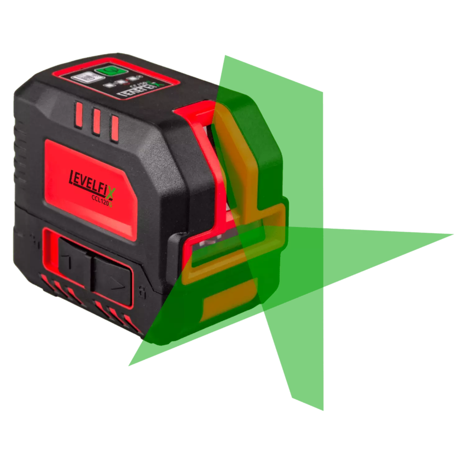 Levelfix CL120G Kruislijnlaser Set Incl. Statief In Tas - Groen - 40m - 2 Lijnen - IP54 thumbnail 2