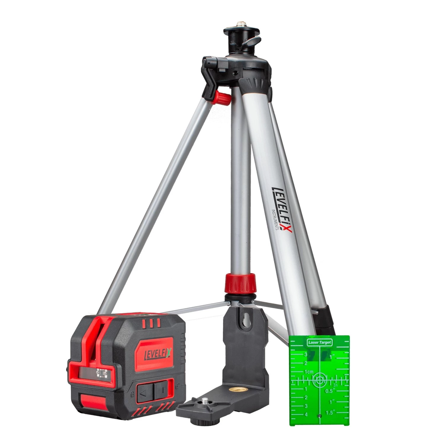 Levelfix CL120G Kruislijnlaser Set Incl. Statief In Tas - Groen - 40m - 2 Lijnen - IP54